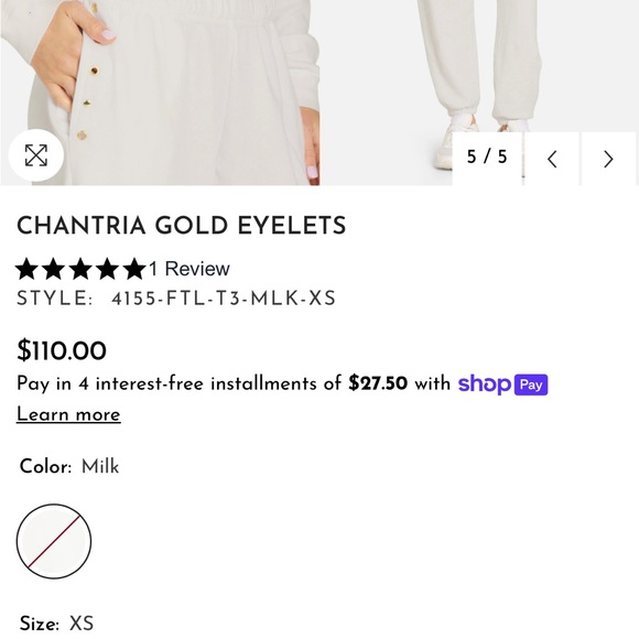 NEW LAUREN MOSHI CHANTRIA GOLD EYELETS JOGGER - Picture 3 of 11